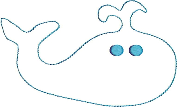 Meringue Designs. Whale Applique &amp; Outline