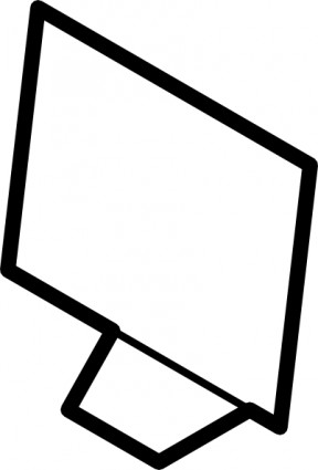 Computer Screen Outline clip art Free vector in Open office ...