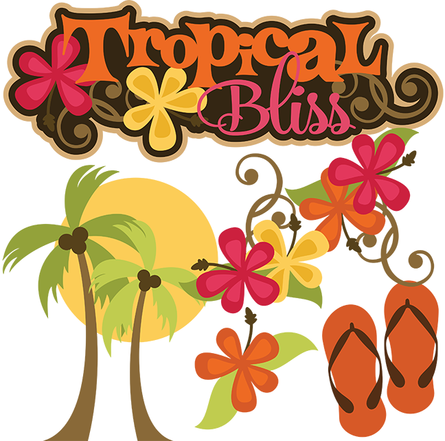 Tropical Bliss SVG tropical svg vacation svg beach svg file flip ...
