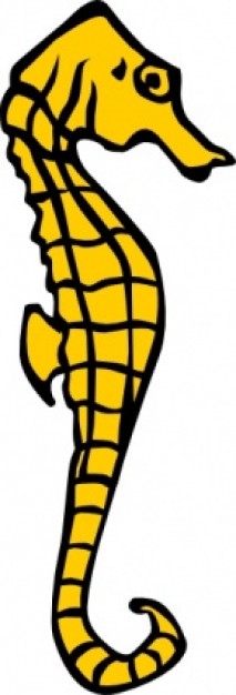 seahorse in yellow | Download free Vector