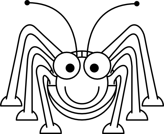Cartoon Grasshopper Black White Line Studiofibonacci Coloring ...