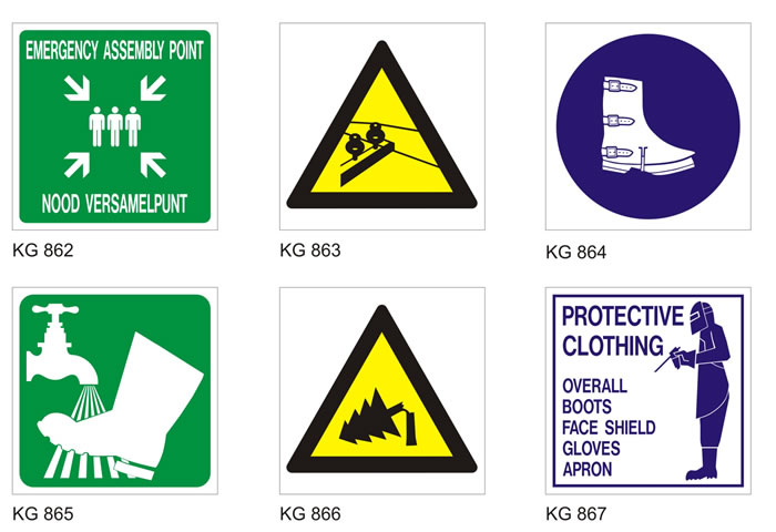 Symbolic NOSA, Road & General Safety Signs