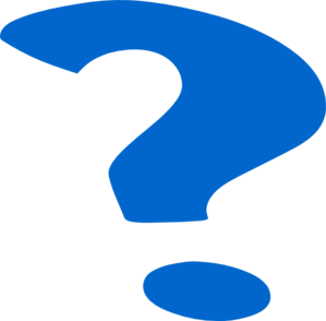 Blue question mark clipart