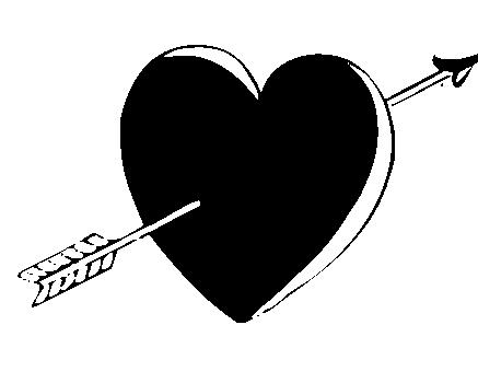 Solid Black Heart Clipart