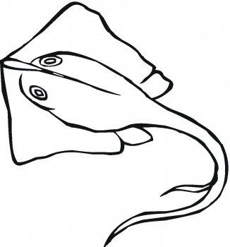 Black stingray clipart