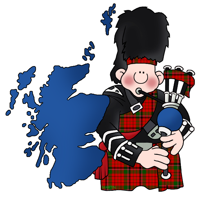 Free Europe Clip Art by Phillip Martin, Scotland Map