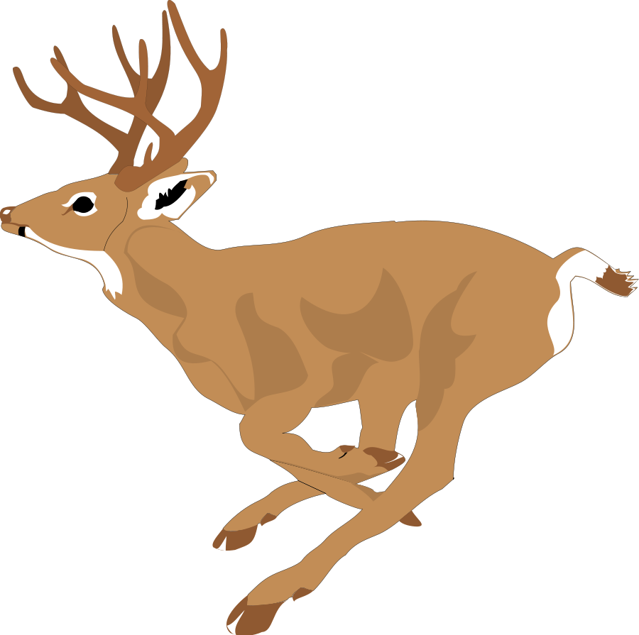 ... Running Deer Clip Art ...