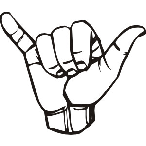 Sign Language Y Hang Loose clip art - Polyvore
