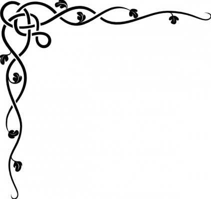 Keltische Triade ClipArt, Blumen Ecke und .CR Vektor