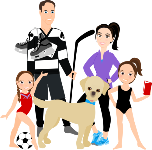3 to 5 People Cartoon Family Drawing ~ Custom Illustration — Shy ...