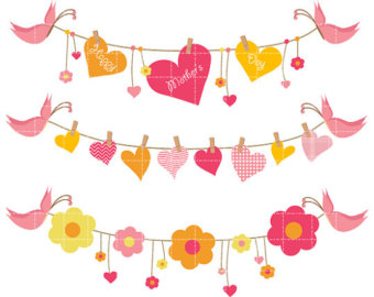 Mothers day flowers clipart