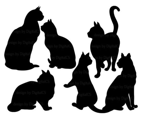 Cats, Black cats and Clip art