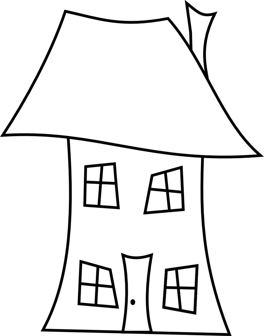 Line drawing house clipart