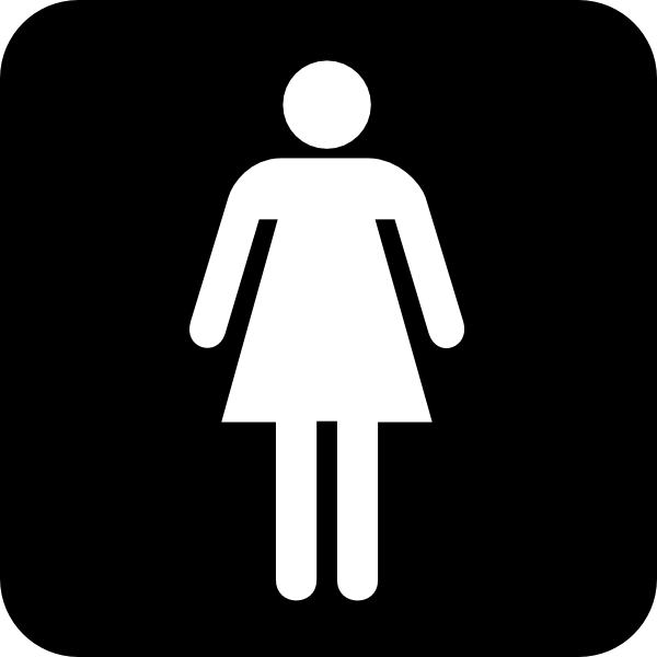 Ladies room sign clipart