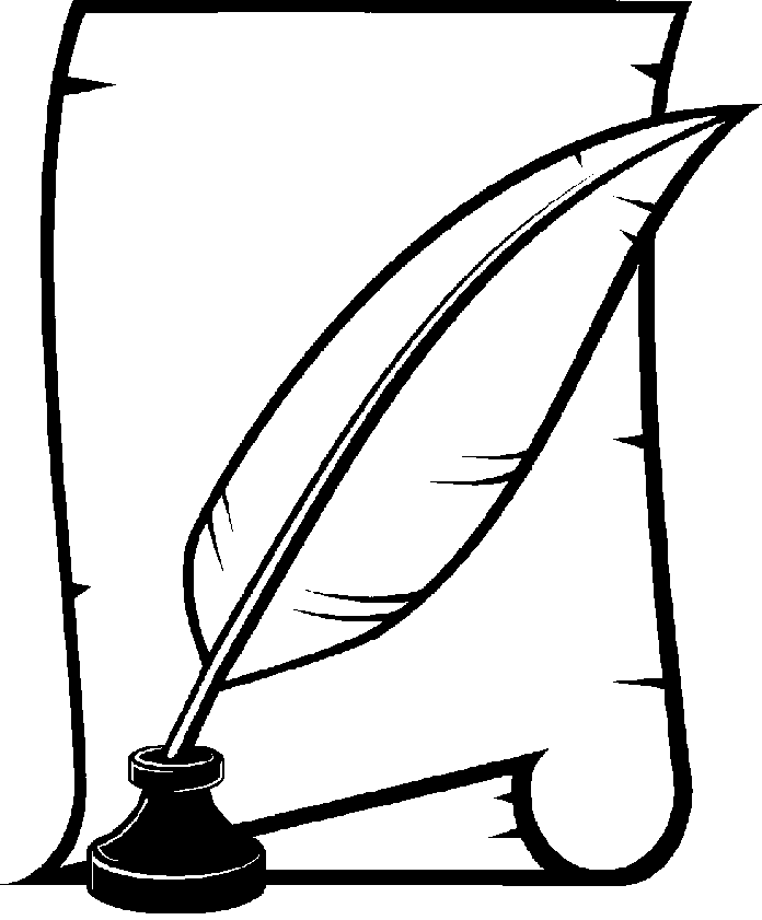 Writing Clip Art Black And White - Free Clipart Images