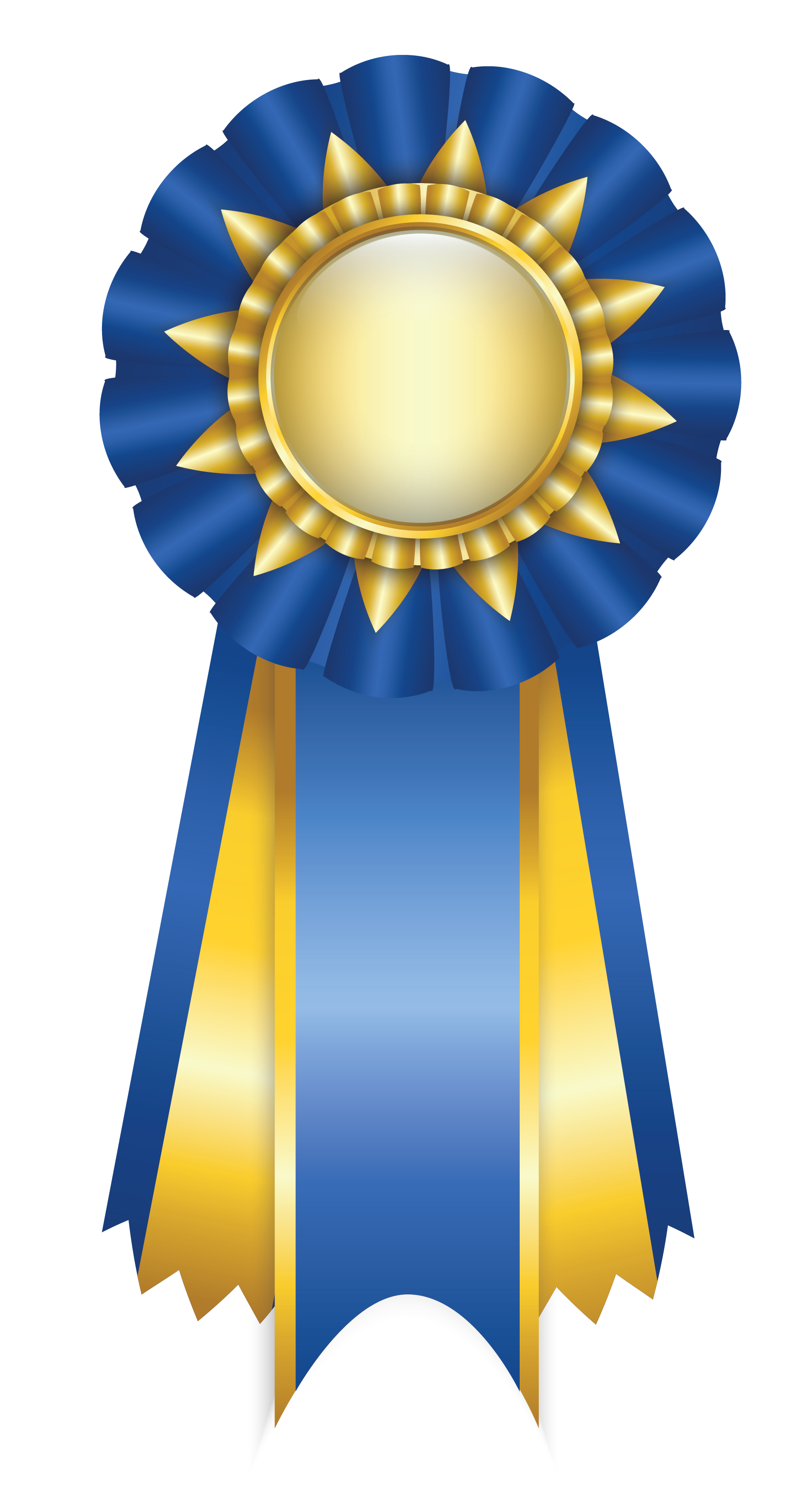 Blue Rosette Ribbon PNG Clipart Picture