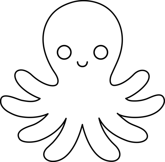 Octopus Clipart Black And White - Free Clipart Images