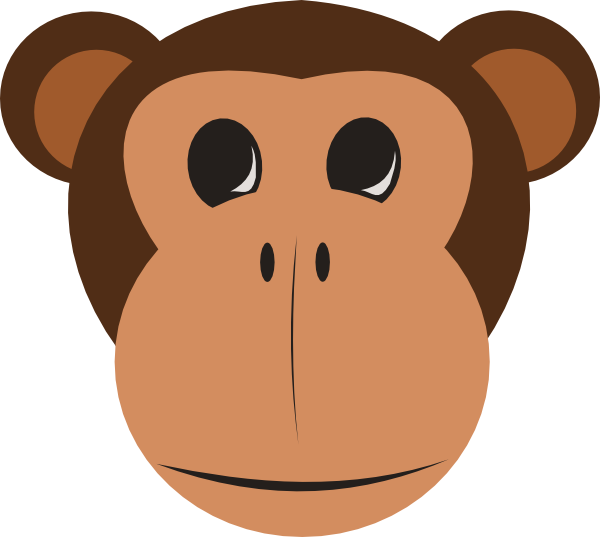 Monkey Face Clip Art - vector clip art online ...
