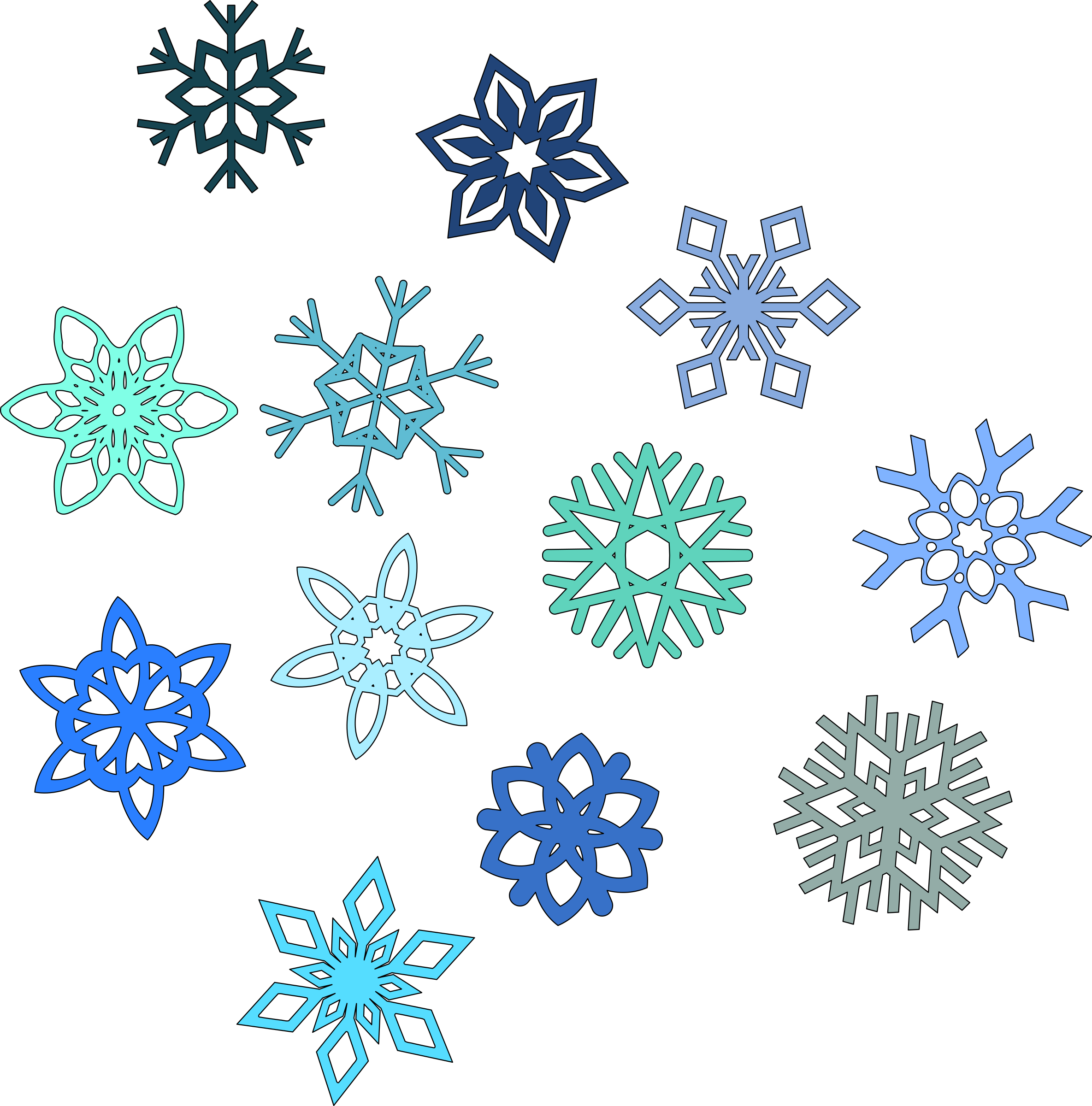 Clipart - Snowflakes