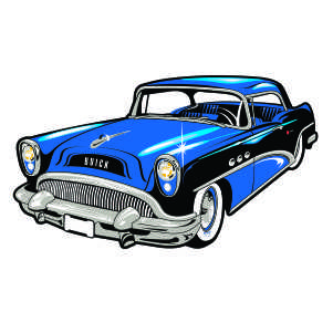 Classic car show clipart