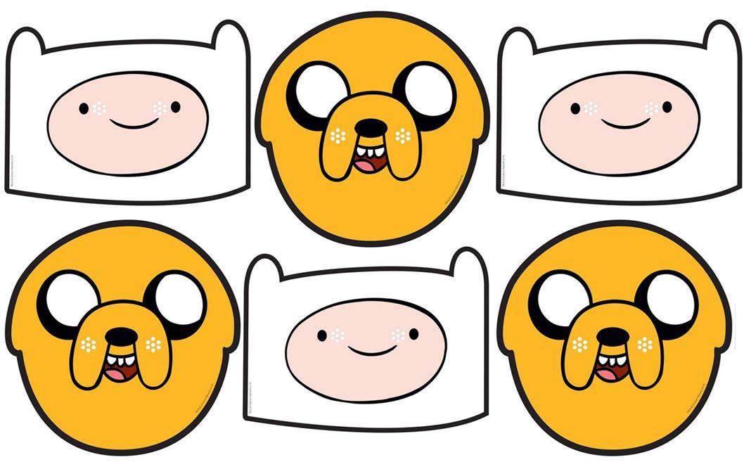 Jake and Finn Adventure Time Party Face Mask Value Pack of 6 ...