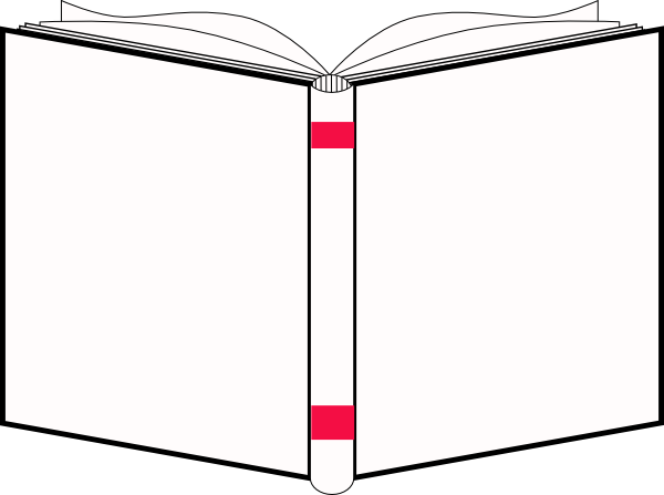 Open book cover clipart