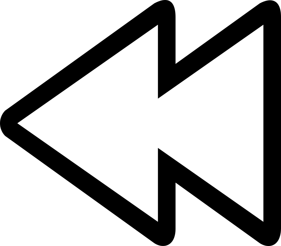 Rewind Double Arrow Outline Multimedia Button Symbol Svg Png Icon ...