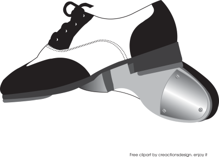 Tap dance shoes clipart