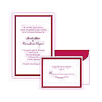 Burgundy Border Invitation Kit
