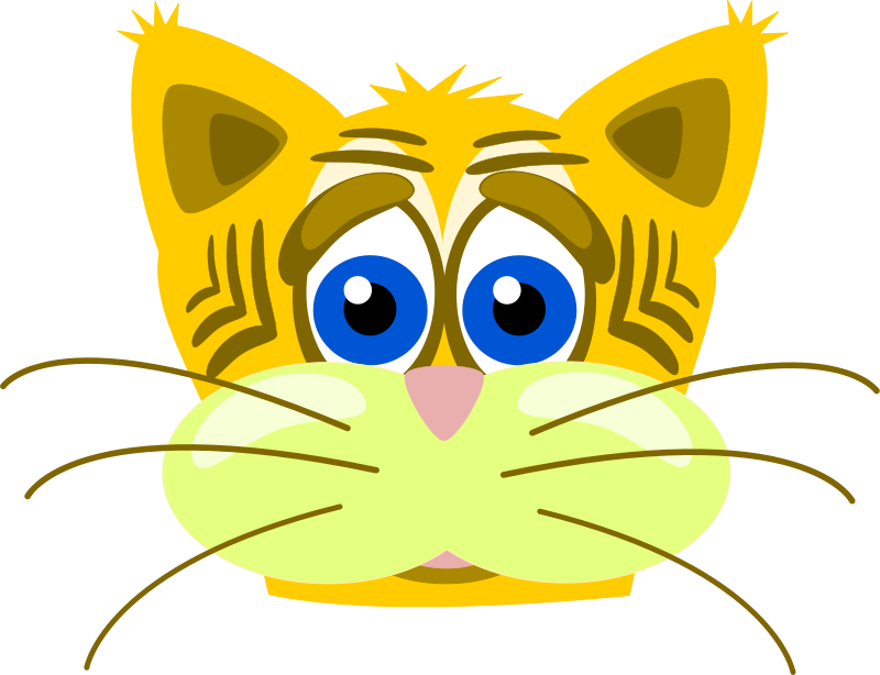 Clipart - Sad tiger cat