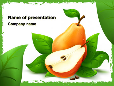 Free Pear PowerPoint Template, Backgrounds | 05020 ...