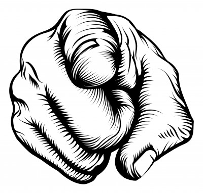 Cartoon Pointing Finger Clipart