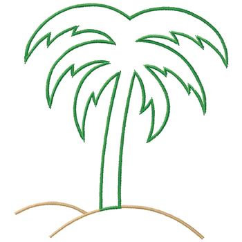Palm Tree Outline Clipart