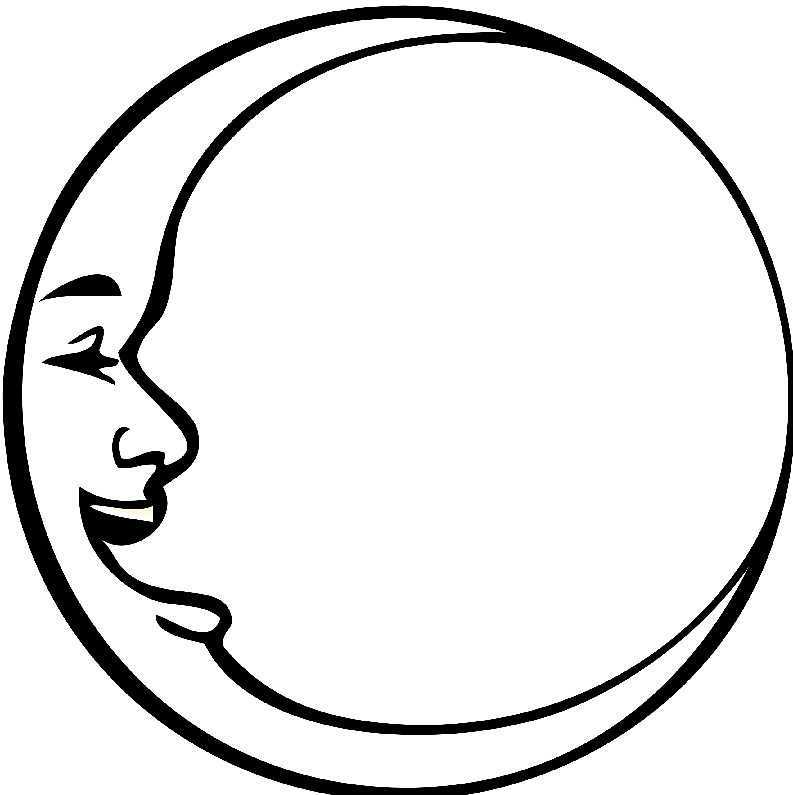Crescent moon clipart black and white