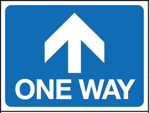 One way road signs and clipart