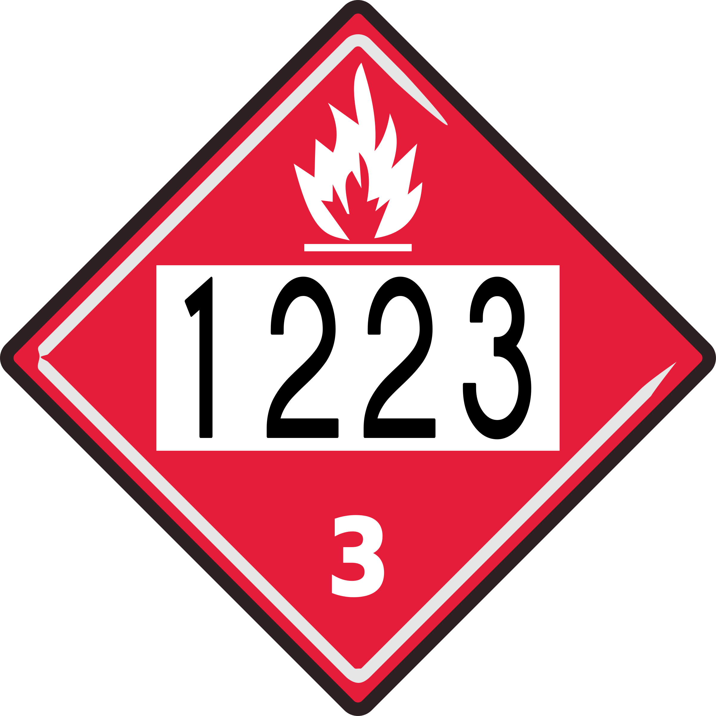 Clipart - Flammable Sign (request completed)