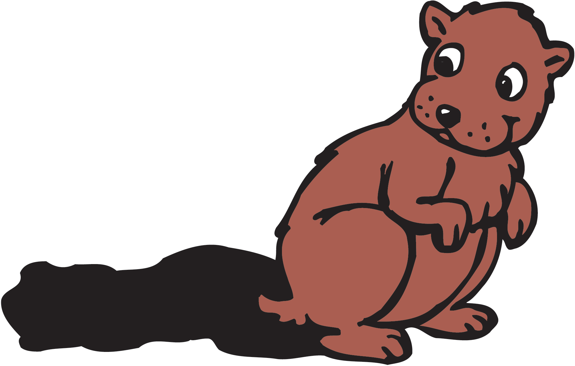 Groundhog shadow clipart