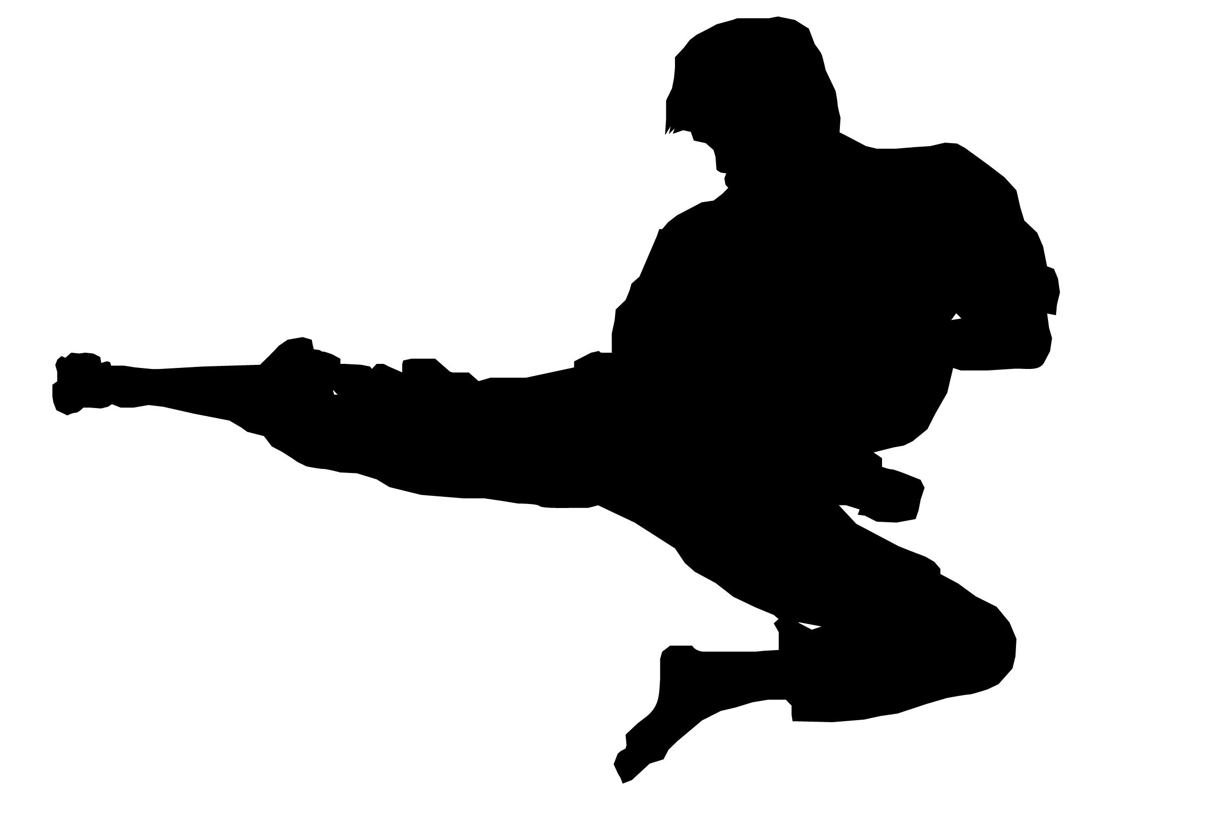 Karate Silhouette Clipart