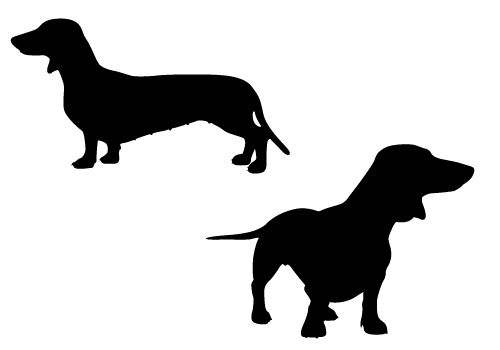 Dachshund silhouette clip art