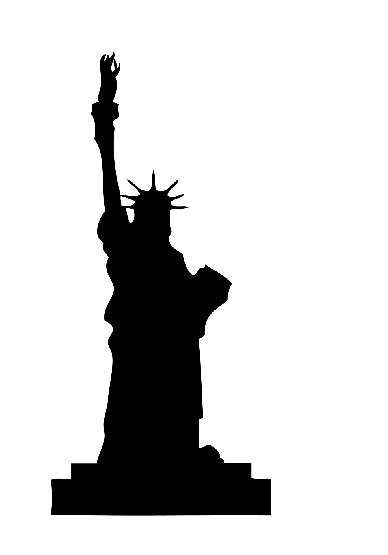 Clipart statue of liberty silhouette