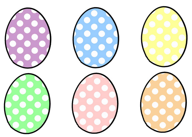 2 easter eggs clipart
