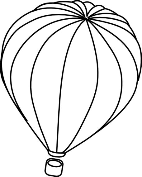 Hot Air Balloon Color Sheet Clipart - Free to use Clip Art Resource