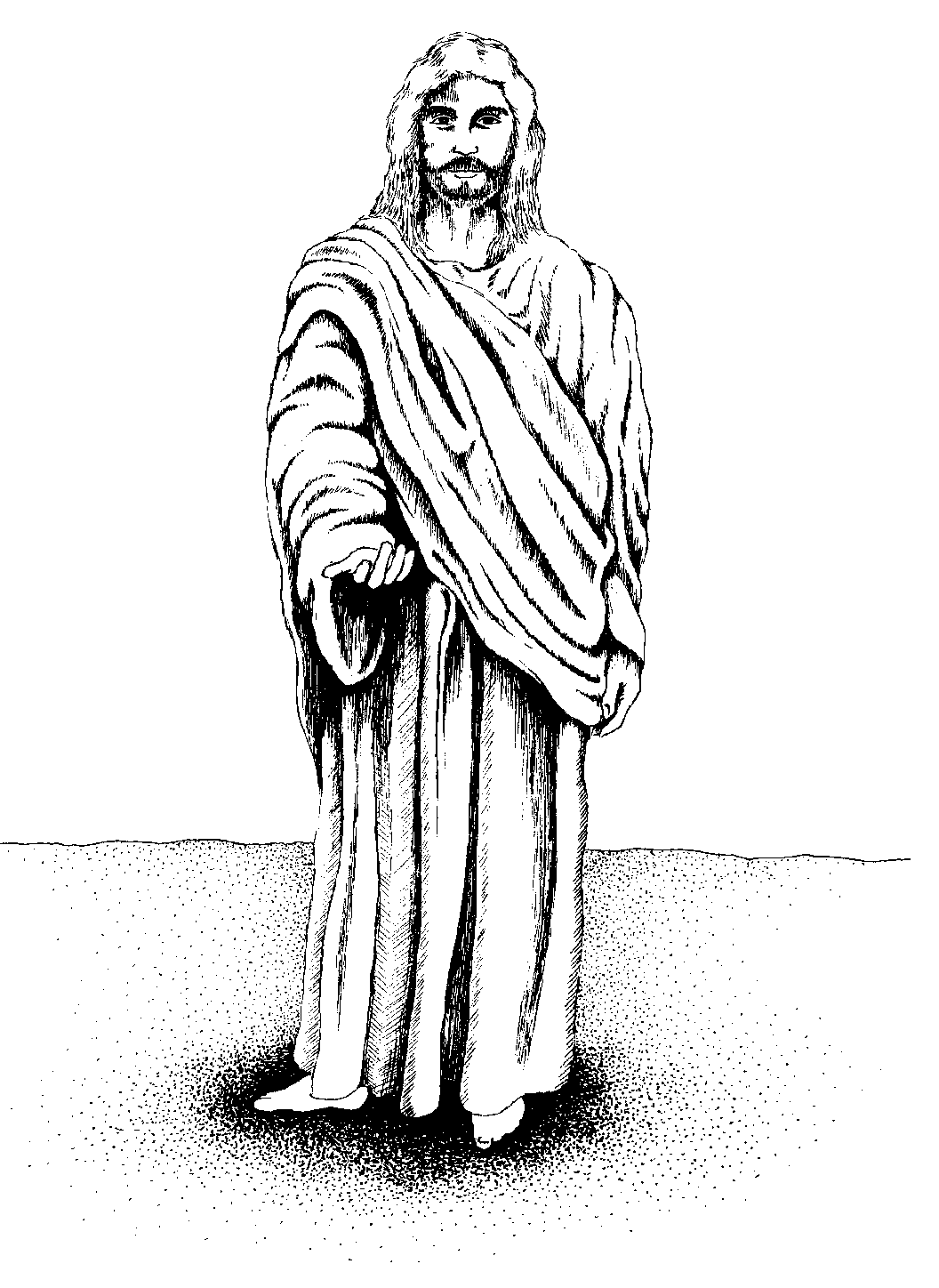 Jesus Clip Art Black And White - Free Clipart Images