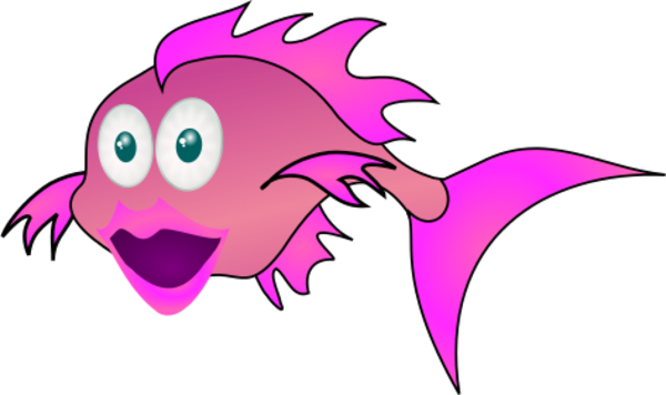 Fish Cartoon Smile Funny Vector Clip Art