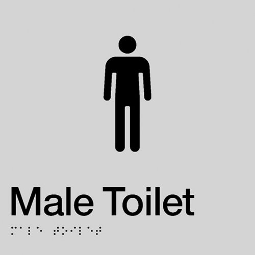 TTSM SIGN MALE TOILET BLK/SIL - (TTSMMTSIL) - LSC - Secure your ...