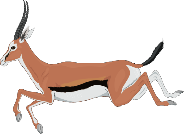 Leaping Antelope Clip Art - vector clip art online ...