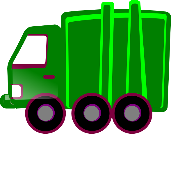 Green Garbage Truck Clip Art - vector clip art online ...