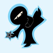 Ninja Kick line fabric - kiwicuties - Spoonflower