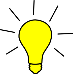 Yellow light bulb clipart