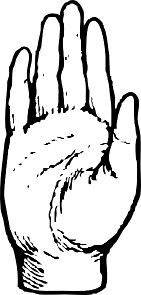 Drawing Open Hand - ClipArt Best